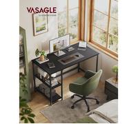 Bureau, Table Informatique, Style Moderne, pour Bureau à Domicile, Chambre à Coucher, Salon, 120 x 60 x 76 cm, Noir Boisé