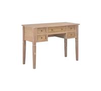 Bureau table meuble travail informatique marron 109,5 cm bois