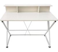 Bureau table ordinateur portable Tough - style industriel moderne - 110 cm de large - blanc