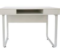 Bureau table ordinateur Tough - table d'appoint - design moderne industriel - métal bois - blanc