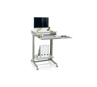 Bureau / Table pour ordinateur WORKSTATION Argent hjh OFFICE Gris G