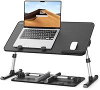 Bureau, Table, Support Ajustable Pour Ordinateur Portable, 5 Hauteurs, 4 Angles, Table Pliante Stable Pour Le Lit, Le Canapé Et Le Bureau, Portable Jusqu'À 17"" (60 * 33Cm Noir)[PCOM4287230]