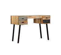 Bureau Teck de récupération massif - VIDAXL - Vintage - Marron - 110 x 50 x 76 cm