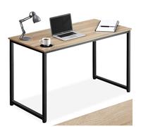 Bureau - TECTAKE - Table de bureau FLINT en bois et acier au style industriel, 59 x 140 x 76,5 cm - Bois clair