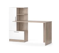 Vicco Bureau Tomy, Sonoma/Blanc, 150x59cm, avec des espaces de Rangement Ouverts pour Un Stockage organisé