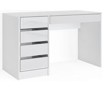 Bureau Vicco Sherry, 55 x 120 cm avec tiroirs, blanc