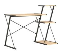 Bureau - VIDAXL - 20289 - Noir et chêne - 116x50x93 cm - Panneaux de particules mat