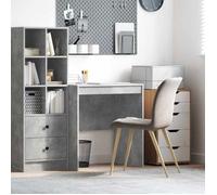 vidaXL Bureau d'écriture MDF effet béton gris 70 x 50 x 76 cm, compact et moderne