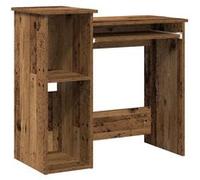 Bureau avec étagères Vieux bois 84x40x78 cm Bois d'ingénierie 860452