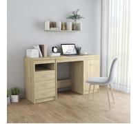 Bureau - VIDAXL - Chêne sonoma - 3 tiroir(s) - 140x50x76 cm - Aspect bois