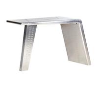 Bureau - VIDAXL - Modèle Avion - Argenté - 112x50x76 cm - Métal et MDF