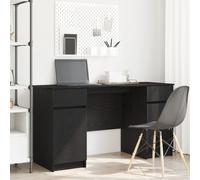 Bureau Vidaxl Noir Chêne 140x49x76 Cm Bois D'ingénierie Noir