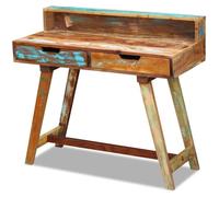 Bureau Vintage - VIDAXL - Bois de récupération massif - 140cm - 2 tiroirs