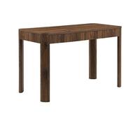 Vente-unique - Bureau avec 1 tiroir - Coloris : Naturel foncé - VIRELYO - avec Rangement