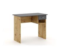 Bureau - VIVALDI - Colin 1S - Chêne Artisan/Anthracite - 1 Tiroir - Design Contemporain