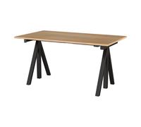 Bureau Works String réglable en hauteur chêne 140x78cm LxWxH 140x78x71.5-118.5cm