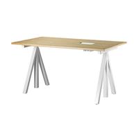Bureau Works String réglable en hauteur chêne 140x78cm LxWxH 140x78x71.5-118.5cm