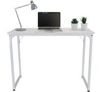 HJH Office Bureau WORKSPACE I 821000 100×50 cm jusqu'à 200 kg Blanc Robuste, facile d'entretien