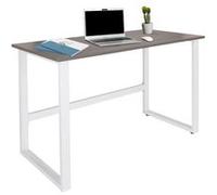 hjh OFFICE 830077 Bureau 120x60cm WORKSPACE Light I Gris/Blanc Bureau d’Ordinateur étroit avec Structure en Acier
