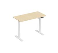 Bureau complet motorisé assis-debout 120x60cm, Bois clair