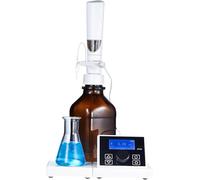 Burette sur bouteille en polypropylène, distributeur numérique sur bouteille, volume réglable de 0,01 à 99,99 ml, plage de réglage du taux à 16 vitesses, sans bouteille marron.