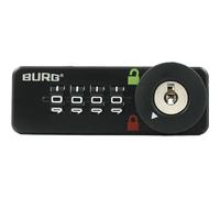 Burg Serrure à combinaison sPinLock510 DIN gauche idéale comme serrure de casier et serrure d'armoire - Sans loquet, noire