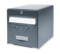 BURG-WÄCHTER Boîte aux Lettres Agréée La Poste, 2 Portes, 516 ANT BALnéaire, Anthracite, en Acier Galvanisé, Avec Porte à Ouverture Totale et Stop-Courrier (Porte bloquée à 120°)