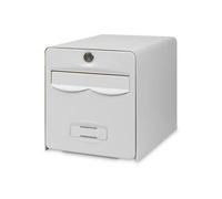 BURG-WÄCHTER Boîte aux Lettres Agréée La Poste, 2 Portes, 509 BL BALthazar, Blanc, en Acier Galvanisé, Avec Porte à Ouverture Totale et Stop-Courrier (Porte bloquée à 120°)