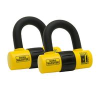 Burg Wächter 100D Y Duo Lot de 2 cadenas en U avec clés identiques pour moto Jaune