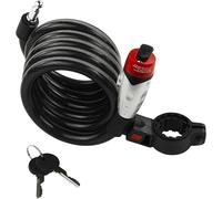 Burg Wächter 1650 180 REFLEX Antivol à câble spiralé noir fermeture à clé