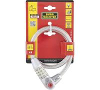 Burg Wächter Câble antivol 230 65 L – Combinaison à 4 chiffres, LED, 65 cm
