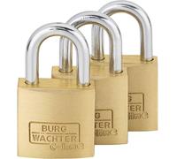 Burg Wächter 29921 Cadenas 20 mm fermeture universelle laiton avec serrure à clé