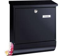 Burg Wächter 31460 VARIO 8672 S Boîte aux lettres Tôle dacier noir avec serrure à clé