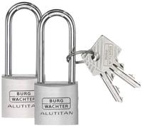 Burg Wächter 36141 Cadenas 20.90 mm fermeture universelle aluminium avec serrure à clé