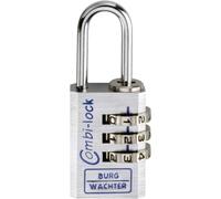 Burg Wächter 3631 Cadenas 22.90 mm aluminium argenté (chromé) avec serrure à combinaison