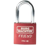 BURG-WÄCHTER, Cadenas à Cylindre 775 40 Friend 35 Red, Aluminium, Rouge