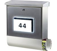 Burg Wächter 4400Si Malaga 4400 Si Boîte aux lettres Tôle d'acier argent avec serrure à clé