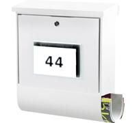 Burg Wächter 4400W Malaga 4400 W Boîte aux lettres Tôle dacier blanc avec serrure à clé