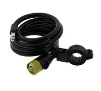 Burg-Wächter antivol pour vélo avec 4 ntivol à corde spiralée 340 180 L avec support, câble antivol en spirale, longueur 180 cm, Ø 12 mm, couleurs assorties