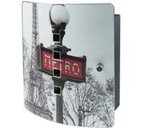 BURG-WÄCHTER, Armoire à Clés Murale avec Motif, 6204/10 Ni Paris Metro, 10 Crochets, Serrure Magnétique Pratique, Corps en Acier Galvanisé, Hauteur: 240 mm