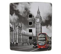 BURG-WÄCHTER, Armoire à Clés Murale avec Motif, 6204/10 Ni Zeus Big Ben, 10 Crochets, Serrure Magnétique Pratique, Corps en Acier Galvanisé, Hauteur: 240 mm