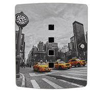 BURG-WÄCHTER, Armoire à Clés Murale avec Motif, 6204/10 Ni Zeus Manhattan, 10 Crochets, Serrure Magnétique Pratique, Corps en Acier Galvanisé, Hauteur: 240 mm