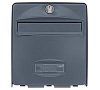 BURG-WÄCHTER Boîte aux Lettres, 1 Porte, 504 ANT Mini BALthazar, Anthracite, en Acier Galvanisé, Avec Porte à Ouverture Totale et Stop-Courrier (Porte bloquée à 120°)
