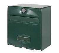 BURG-WÄCHTER Boîte aux Lettres, 1 Porte, 504 VE Mini BALthazar, Vert, en Acier Galvanisé, Avec Porte à Ouverture Totale et Stop-Courrier (Porte bloquée à 120°), Neutre