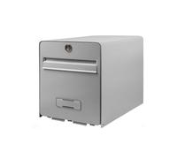 BURG-WÄCHTER Boîte aux Lettres Agréée La Poste, 1 Porte, 501 GR FAVOR, Gris, en Acier Galvanisé, Avec Porte à Ouverture Totale et Stop-Courrier (Porte bloquée à 120°)