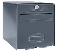 BURG-WÄCHTER Boîte aux Lettres Agréée La Poste, 1 Porte, 508 ANT BALthazar, Anthracite, en Acier Galvanisé, Avec Porte à Ouverture Totale et Stop-Courrier (Porte bloquée à 120°)