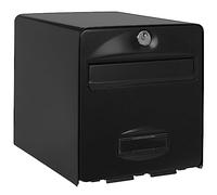 BURG-WÄCHTER Boîte aux Lettres Agréée La Poste, 1 Porte, 508 NO BALthazar, Noir, en Acier Galvanisé, Avec Porte à Ouverture Totale et Stop-Courrier (Porte bloquée à 120°)