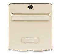 BURG-WÄCHTER Boîte aux Lettres Agréée La Poste, 2 Portes, 502 BE C FAVOR, Beige, en Acier Galvanisé, Avec Porte à Ouverture Totale et Stop-Courrier (Porte bloquée à 120°)