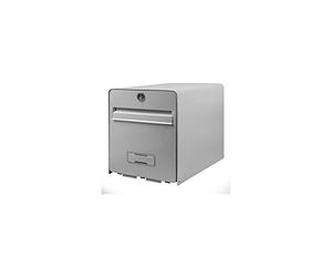 BURG-WÄCHTER Boîte aux Lettres Agréée La Poste, 2 Portes, 502 GR FAVOR, Gris, en Acier Galvanisé, Avec Porte à Ouverture Totale et Stop-Courrier (Porte bloquée à 120°)