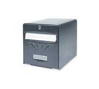 BURG-WÄCHTER Boîte aux Lettres Agréée La Poste, 2 Portes, 516 ANT BALnéaire, Anthracite, en Acier Galvanisé, Avec Porte à Ouverture Totale et Stop-Courrier (Porte bloquée à 120°)